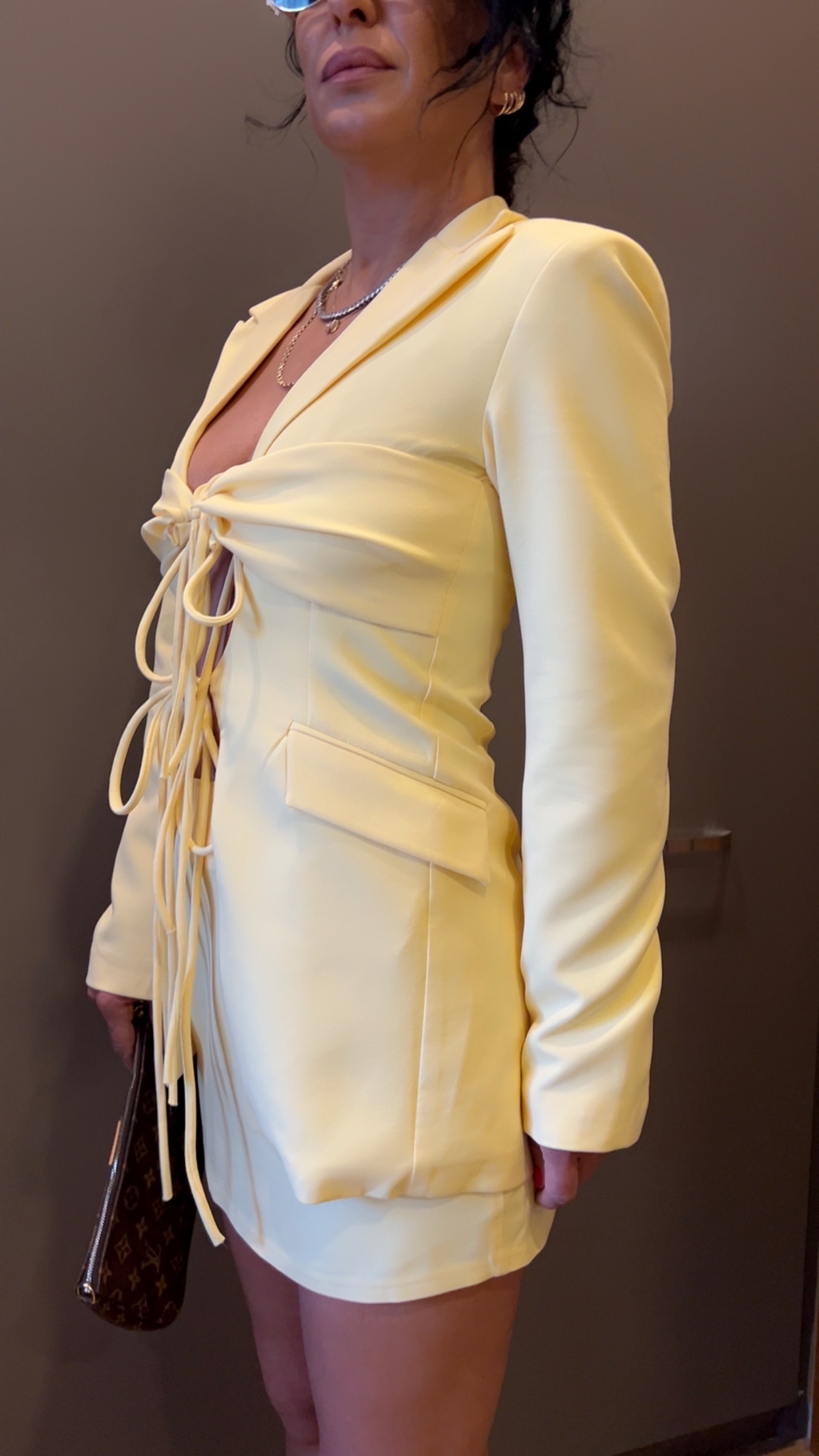 Vatkalı Slim Fit Ceket & Etek Takım