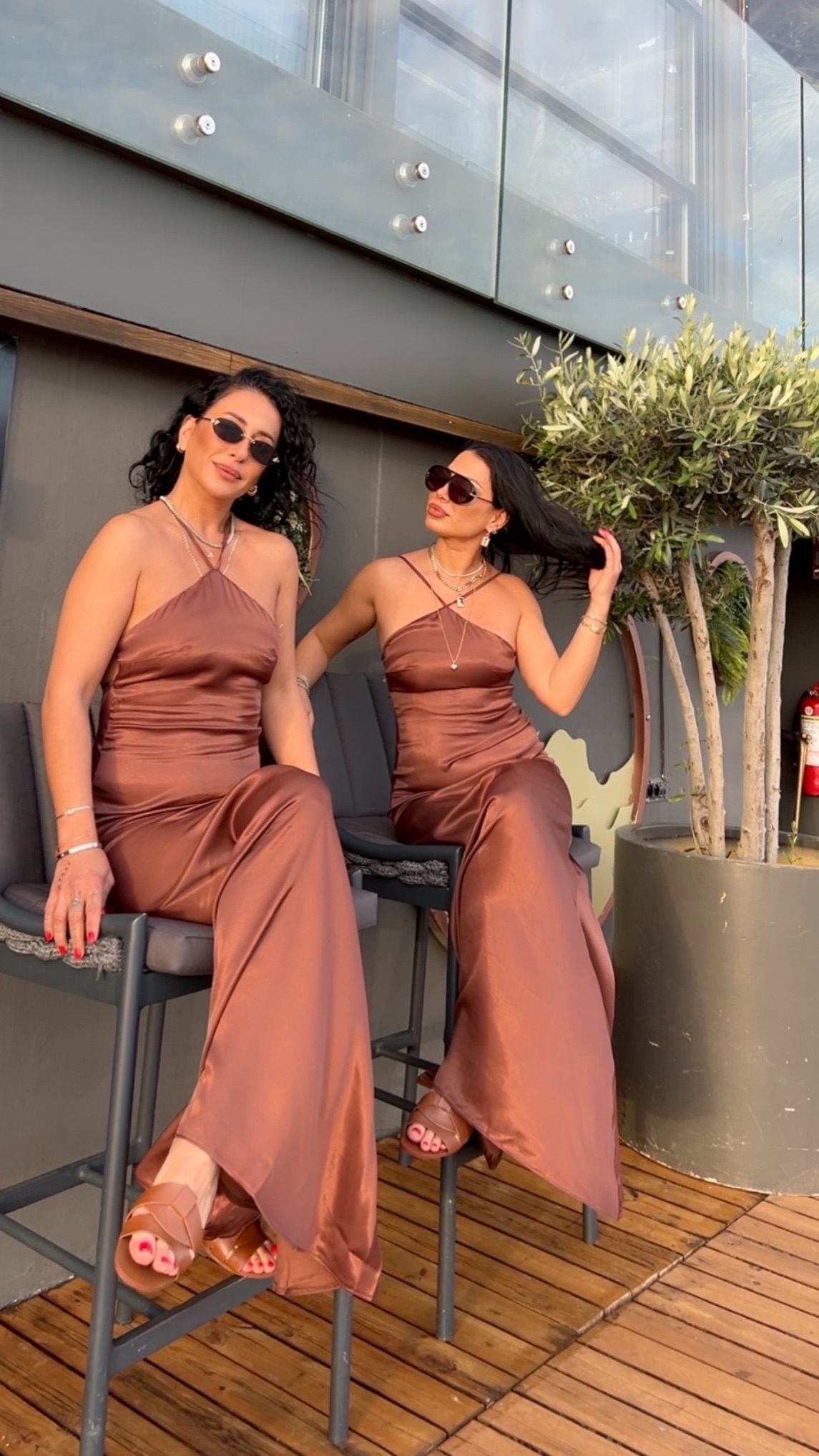 Maxi Boy Saten Sırt Dekolteli Elbise