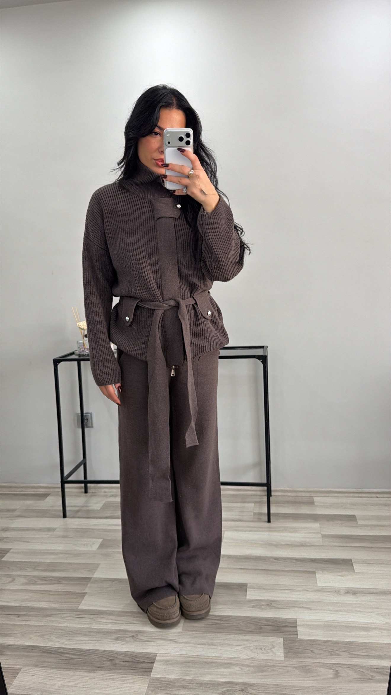 KUŞAKLI VİZON TRİKO TAKIM