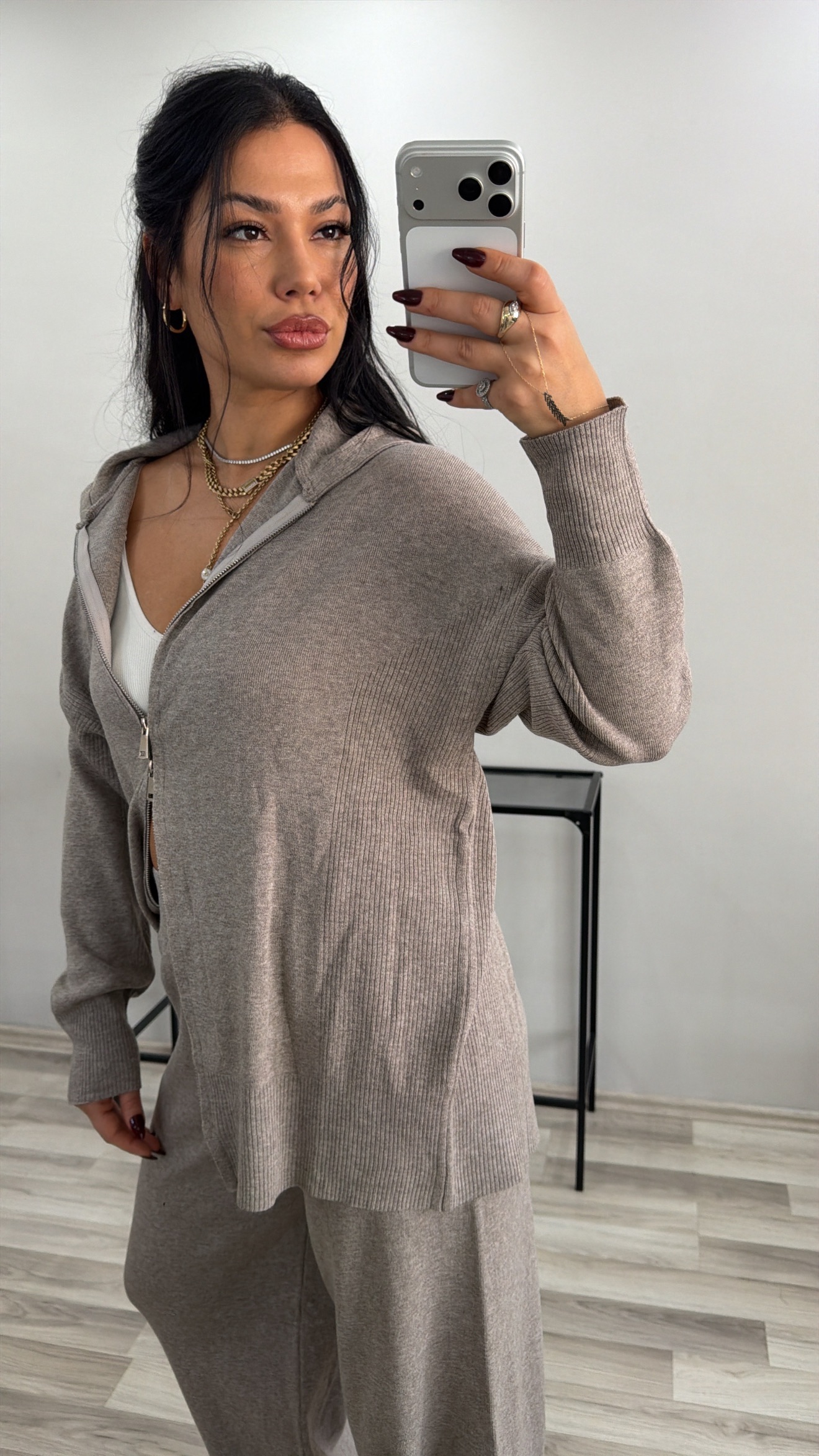 TAŞ RENGİ TRİKO TAKIM