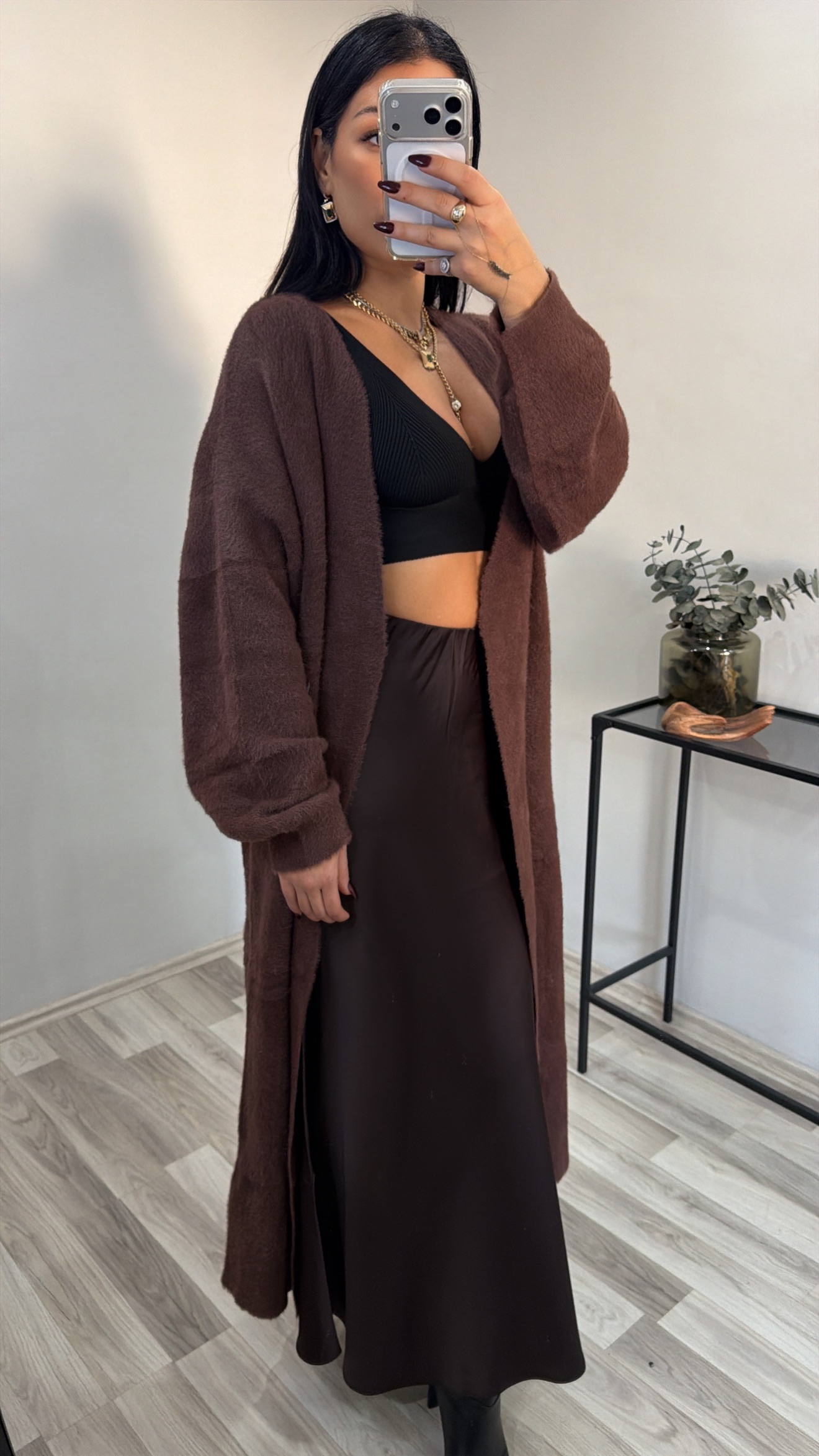 ACI KAHVE KALIN ÖRME YUMOŞ HIRKA