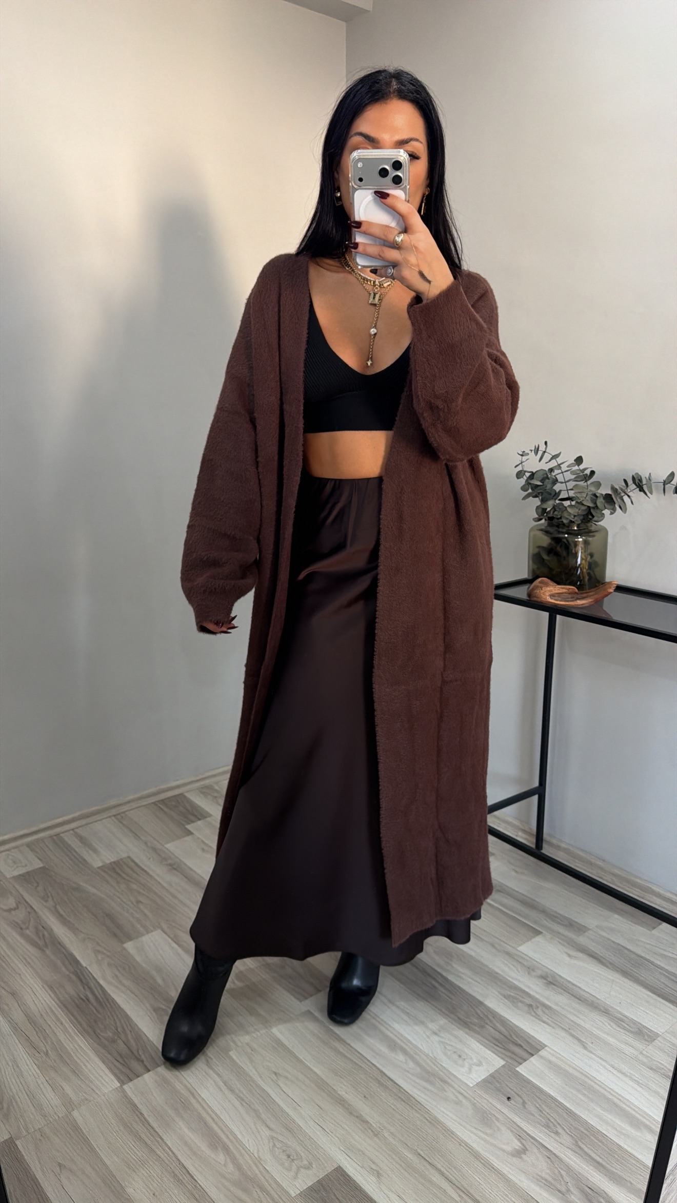 ACI KAHVE KALIN ÖRME YUMOŞ HIRKA