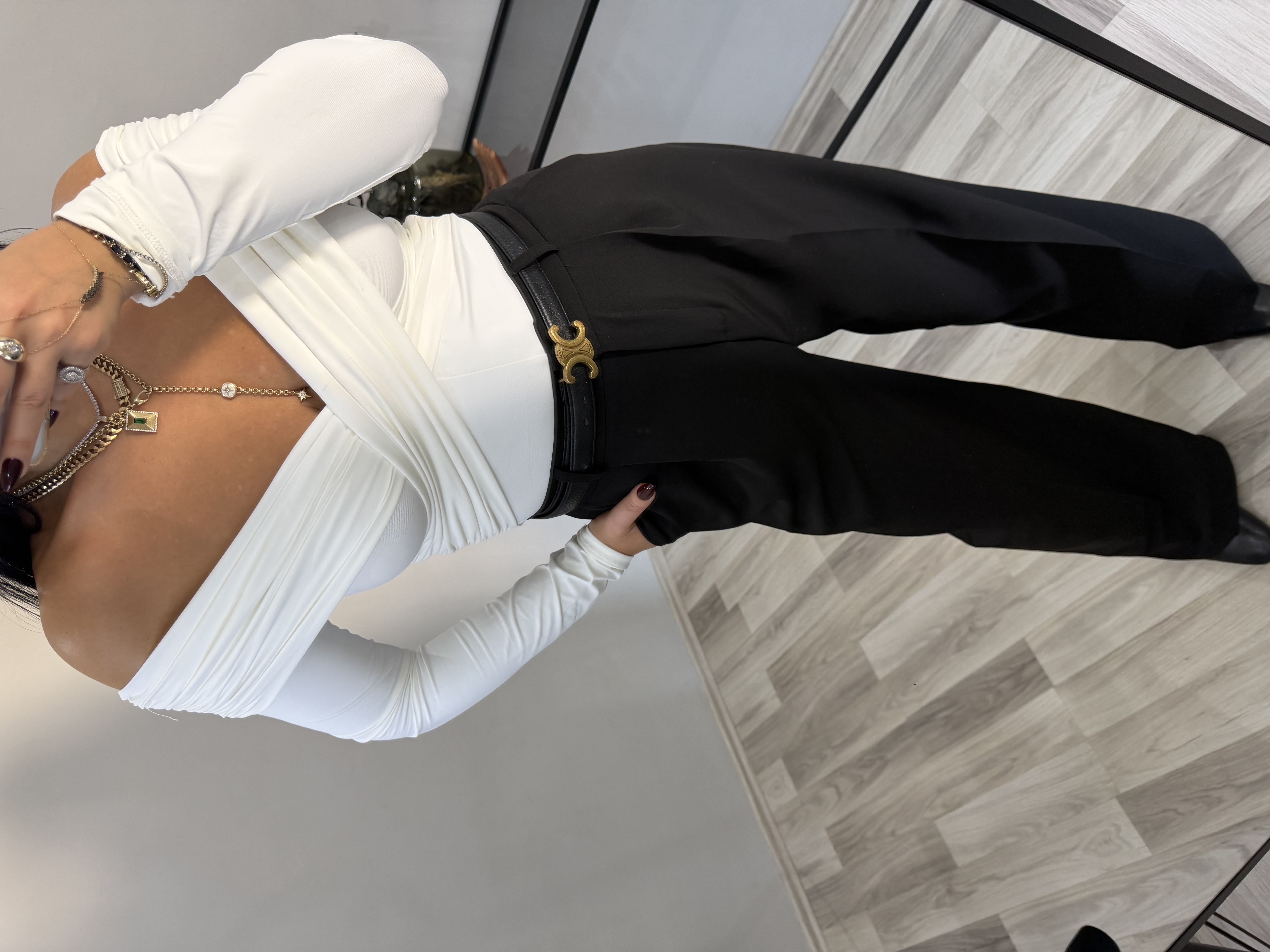 ORJ. MARKA SİYAH PALAZZO PANTOLON