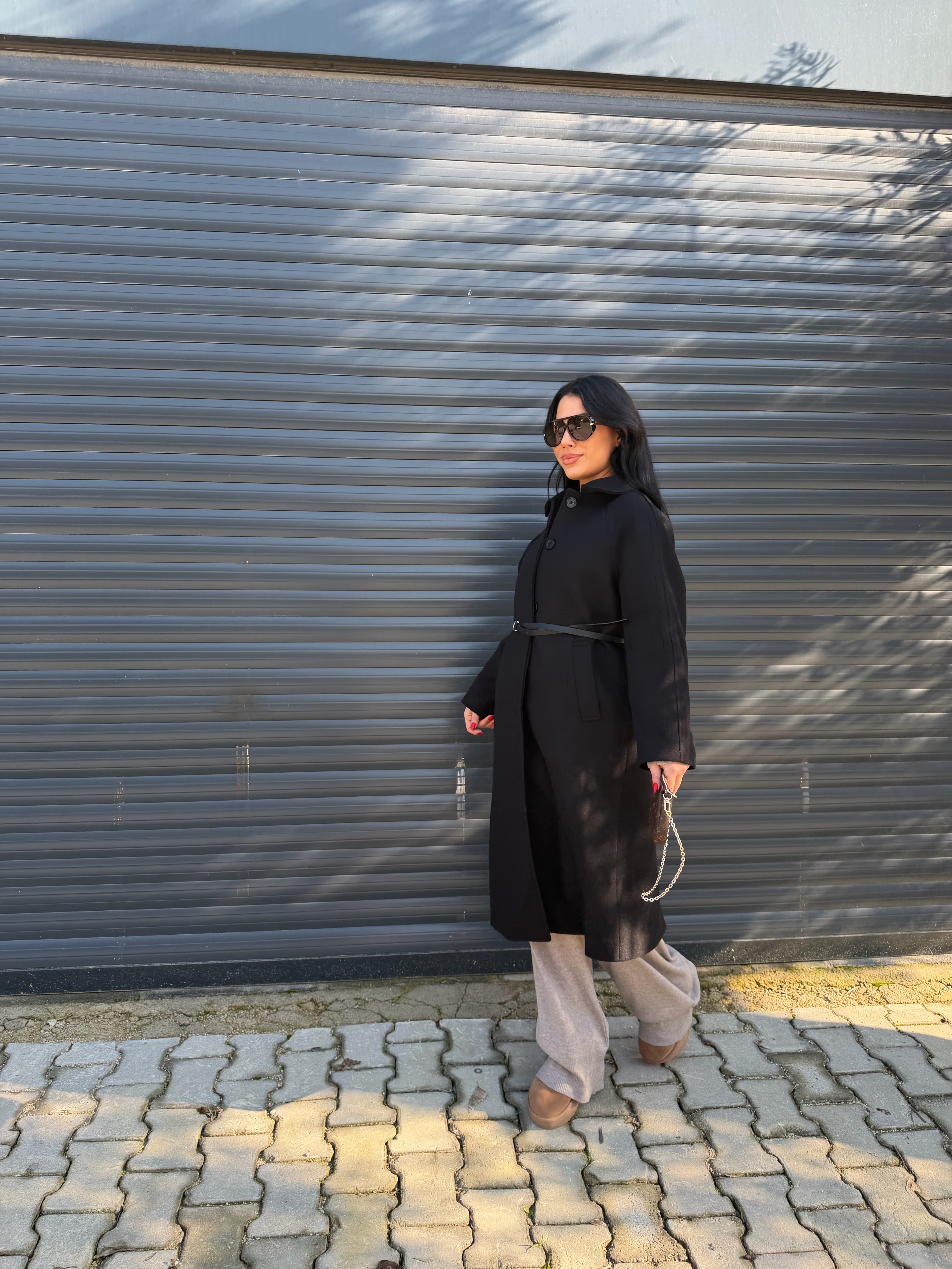 MASSİMO SİYAH KAŞE KABAN