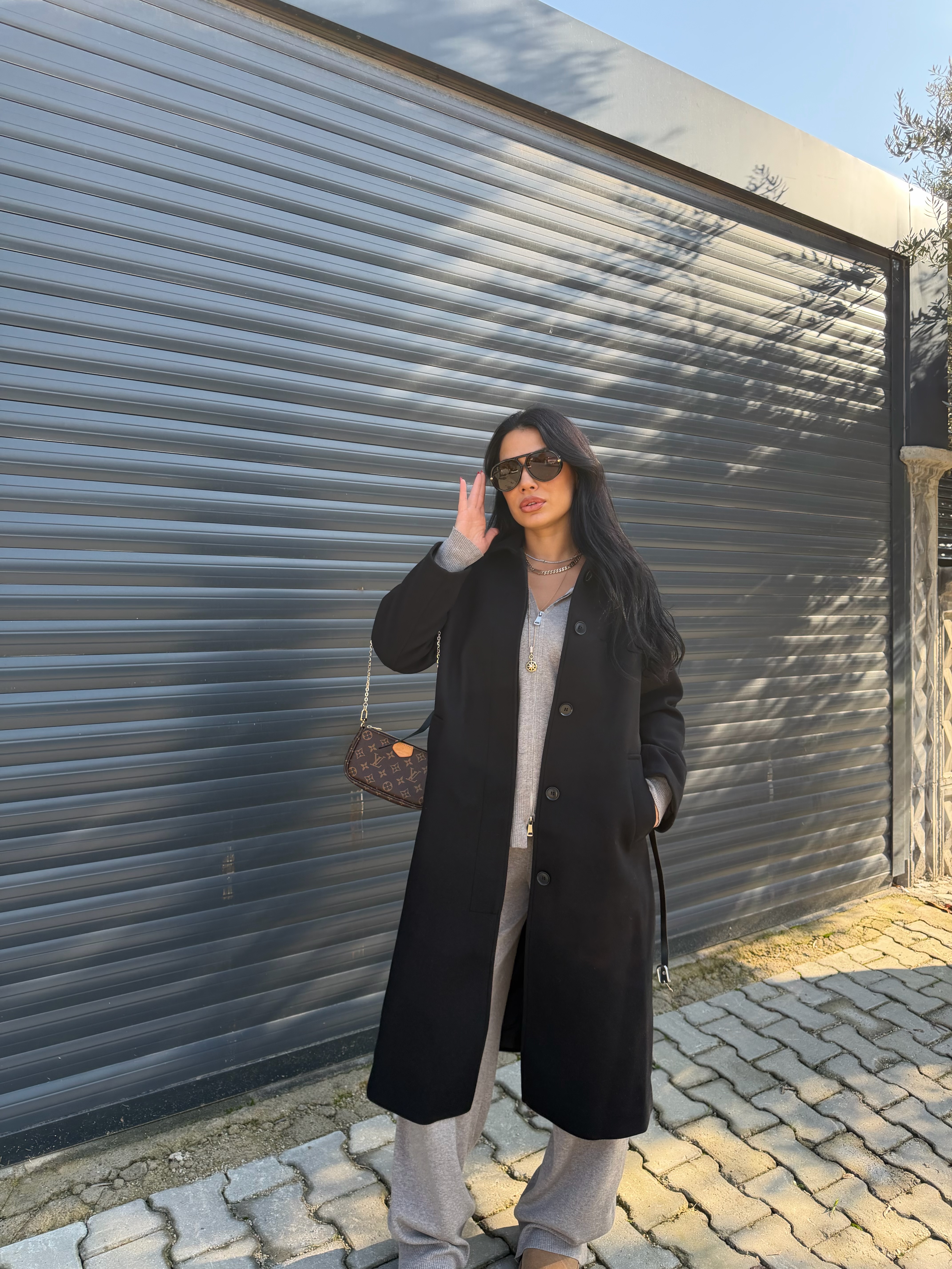 MASSİMO SİYAH KAŞE KABAN